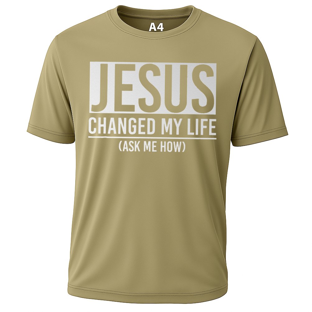 Jesus Changed My Life Ask Me How Jesus Performance Shirt