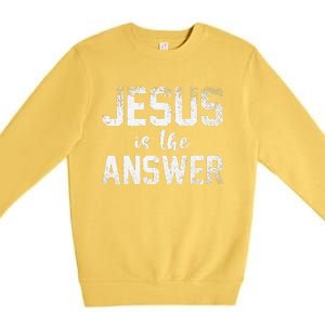 Jesus Changed My Life Ask Me How Jesus 1 Premium Crewneck Sweatshirt