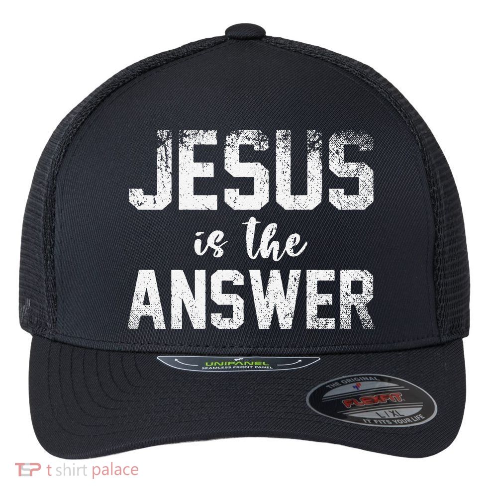 Jesus Changed My Life Ask Me How Jesus 1 Flexfit Unipanel Trucker Cap