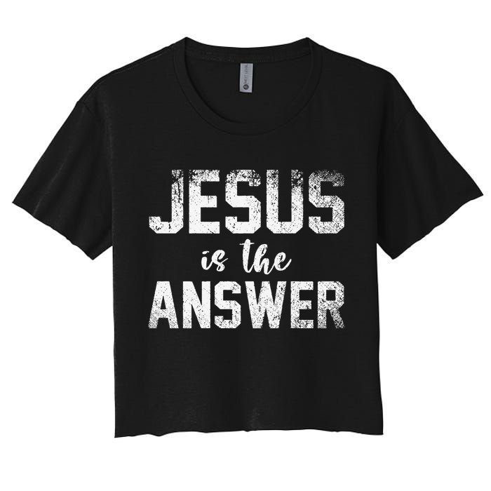 Jesus Changed My Life Ask Me How Jesus 1 Women's Crop Top Tee
