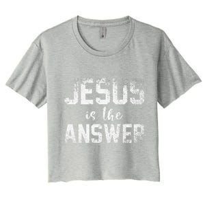 Jesus Changed My Life Ask Me How Jesus 1 Women's Crop Top Tee