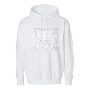 Jesus Changed My Life Ask Me How Jesus 1 Garment-Dyed Fleece Hoodie