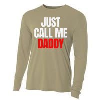 Just Call Me Daddy Gift For Fathers Day Papa Dad Papi Pop Cooling Performance Long Sleeve Crew