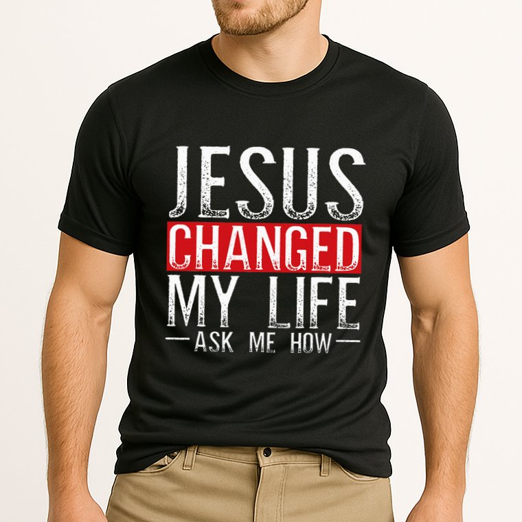 Jesus Changed My Life Ask Me How Christian Christians Performance Shirt