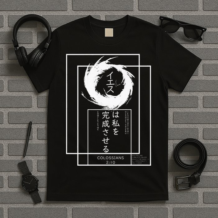 Jesus Completes Me Japanese funny christian T-Shirt