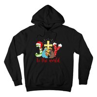 Jesus Christian Nativity Scene Joy To The World Christmas Hoodie