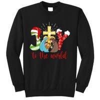 Jesus Christian Nativity Scene Joy To The World Christmas Sweatshirt