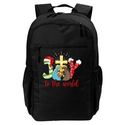 Jesus Christian Nativity Scene Joy To The World Christmas Daily Commute Backpack