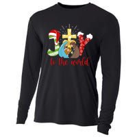 Jesus Christian Nativity Scene Joy To The World Christmas Cooling Performance Long Sleeve Crew