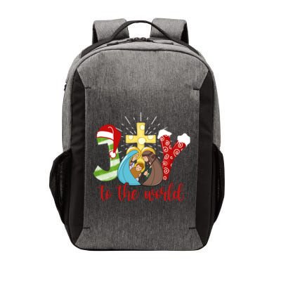 Jesus Christian Nativity Scene Joy To The World Christmas Vector Backpack