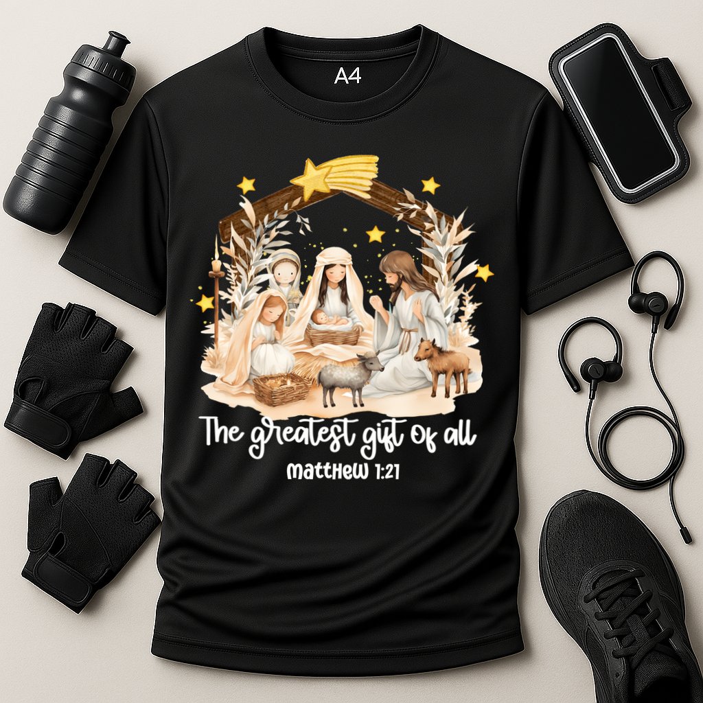 Jesus Christmas Nativity Scene Performance Shirt