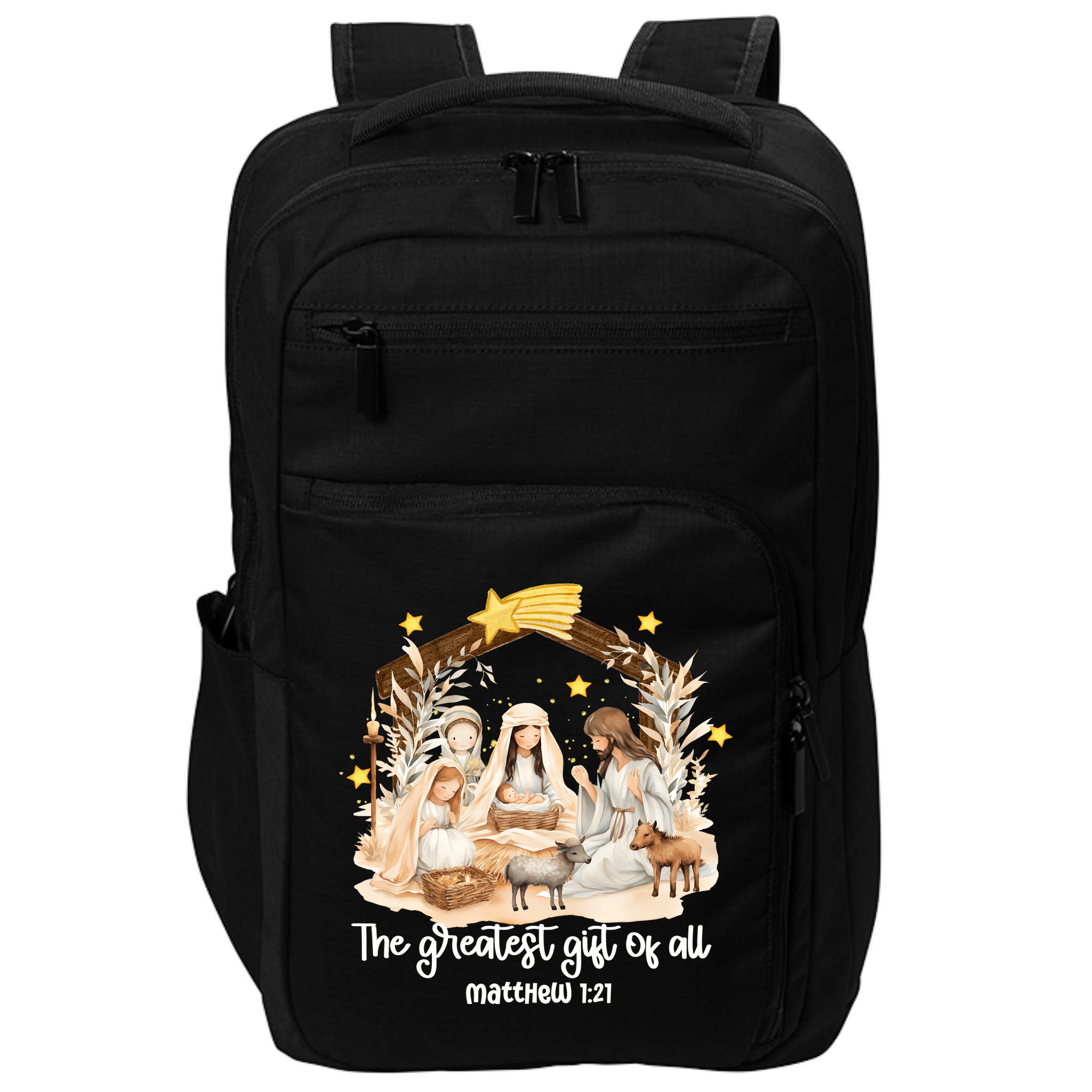 Jesus Christmas Nativity Scene Impact Tech Backpack