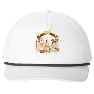 Jesus Christmas Nativity Scene Snapback Five-Panel Rope Hat