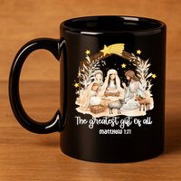 Jesus Christmas Nativity Scene 11oz C Handle Ceramic Mug