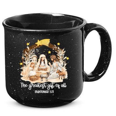 Jesus Christmas Nativity Scene 15oz Campfire Ceramic Mug