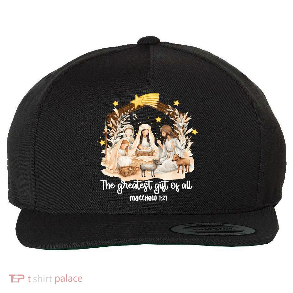 Jesus Christmas Nativity Scene Wool Snapback Cap