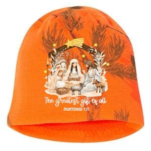 Jesus Christmas Nativity Scene Kati - Camo Knit Beanie