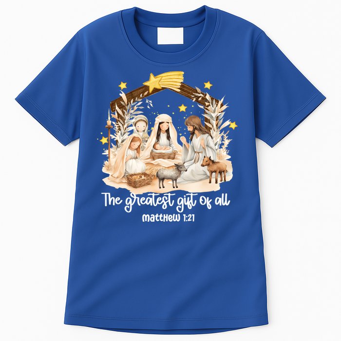 Jesus Christmas Nativity Scene Tall T-Shirt