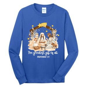 Jesus Christmas Nativity Scene Tall Long Sleeve T-Shirt