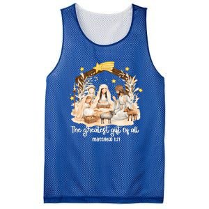 Jesus Christmas Nativity Scene Mesh Reversible Basketball Jersey Tank