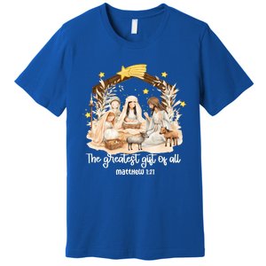 Jesus Christmas Nativity Scene Premium T-Shirt