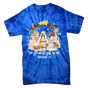 Jesus Christmas Nativity Scene Tie-Dye T-Shirt