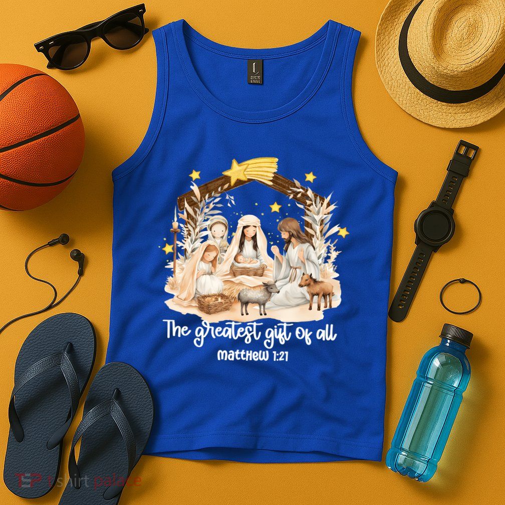 Jesus Christmas Nativity Scene Tank Top