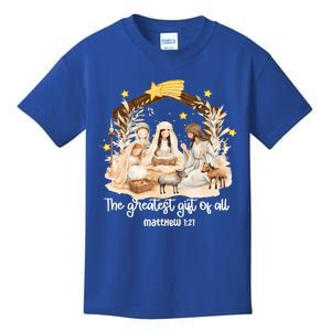 Jesus Christmas Nativity Scene Kids T-Shirt