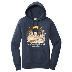 Jesus Christmas Nativity Scene Women's Pullover Hoodie