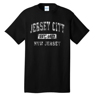 Jersey City New Jersey Nj Vintage Established Tall T-Shirt