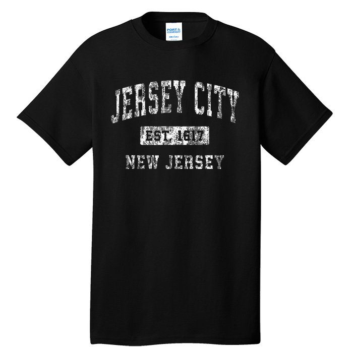 Jersey City New Jersey Nj Vintage Established Tall T-Shirt