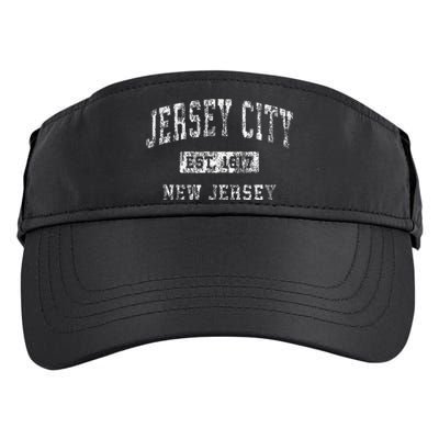 Jersey City Nj Vintage Sports Pride Adult Drive Performance Visor