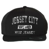 Jersey City Nj Vintage Sports Pride Wool Snapback Cap