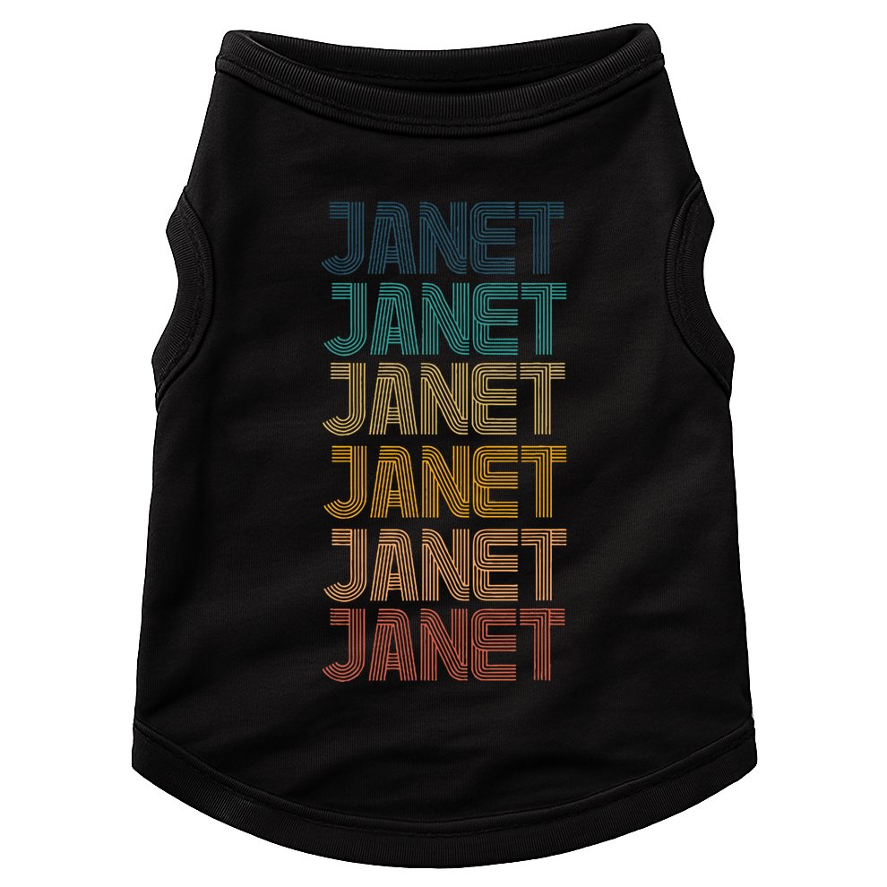 Janet Classic Name Cool 80s 90s Doggie Tank