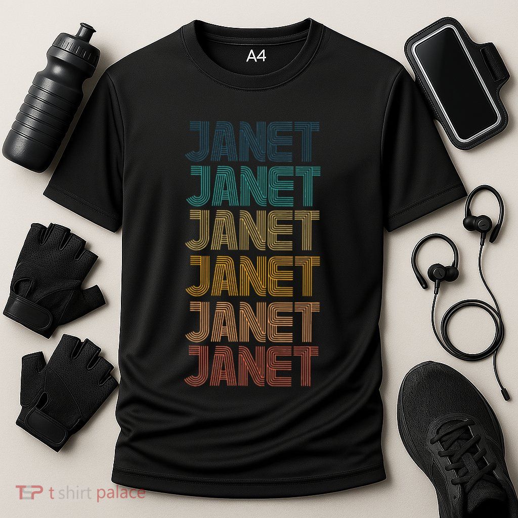 Janet Classic Name Cool 80s 90s Performance Shirt