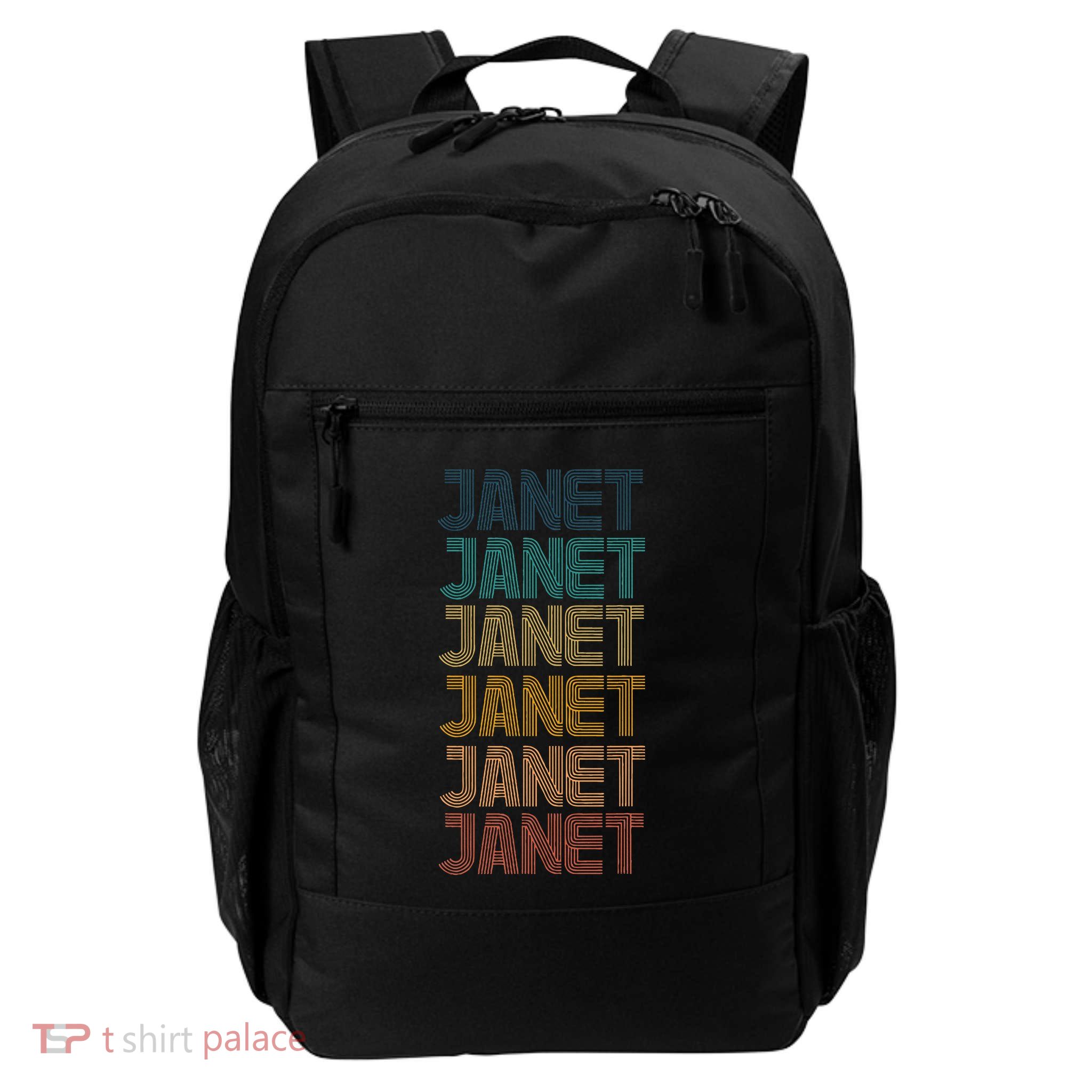 Janet Classic Name Cool 80s 90s Backpack