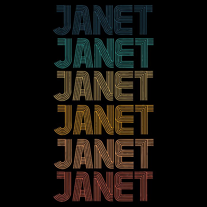 Janet Classic Name Cool 80s 90s Bucket Hat