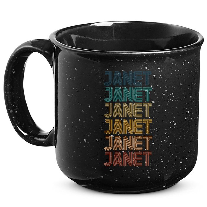 Janet Classic Name Cool 80s 90s 15oz Campfire Ceramic Mug