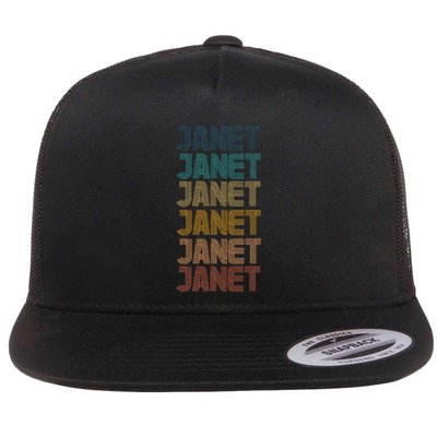 Janet Classic Name Cool 80s 90s Flatbill Hat