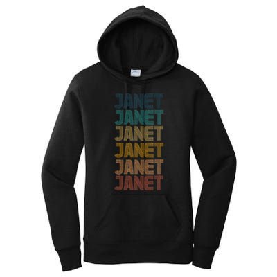 Janet Classic Name Cool 80s 90s Women's Pullover Hoodie