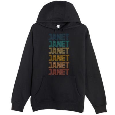 Janet Classic Name Cool 80s 90s Premium Pullover Hoodie