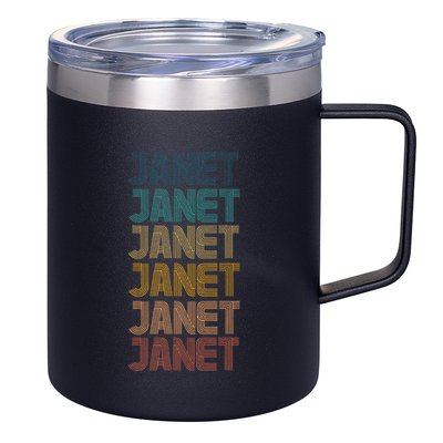 Janet Classic Name Cool 80s 90s 12oz Stainless Steel Coffee Mug