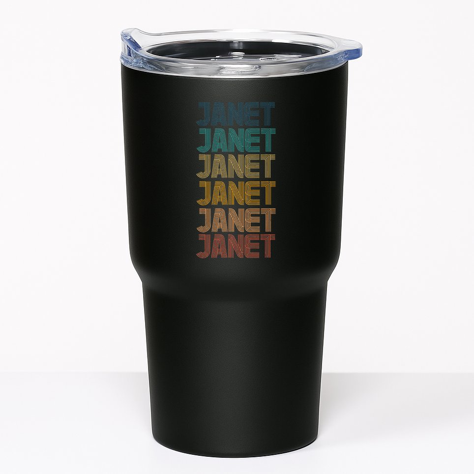 Janet Classic Name Cool 80s 90s Tumbler