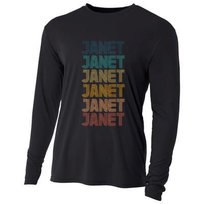 Janet Classic Name Cool 80s 90s Cooling Performance Long Sleeve Crew