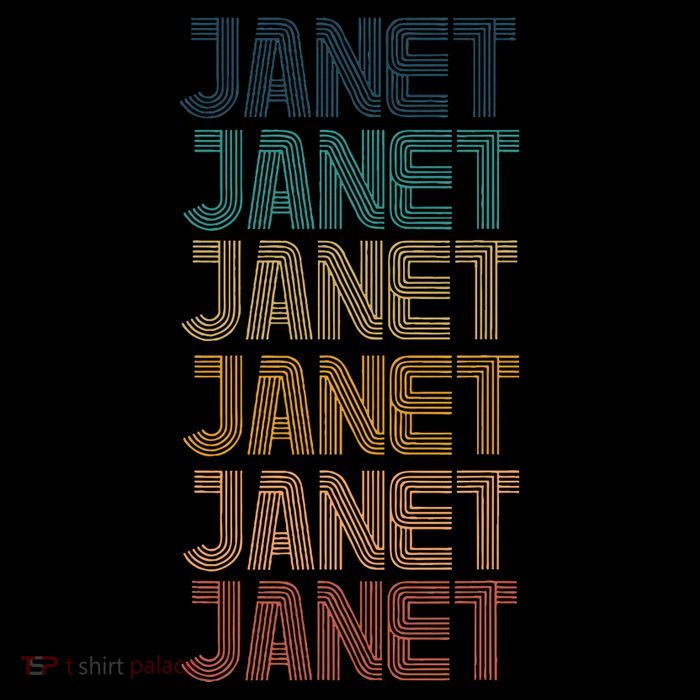 Janet Classic Name Cool 80s 90s Poster
