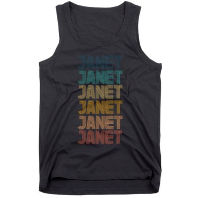 Janet Classic Name Cool 80s 90s Tank Top