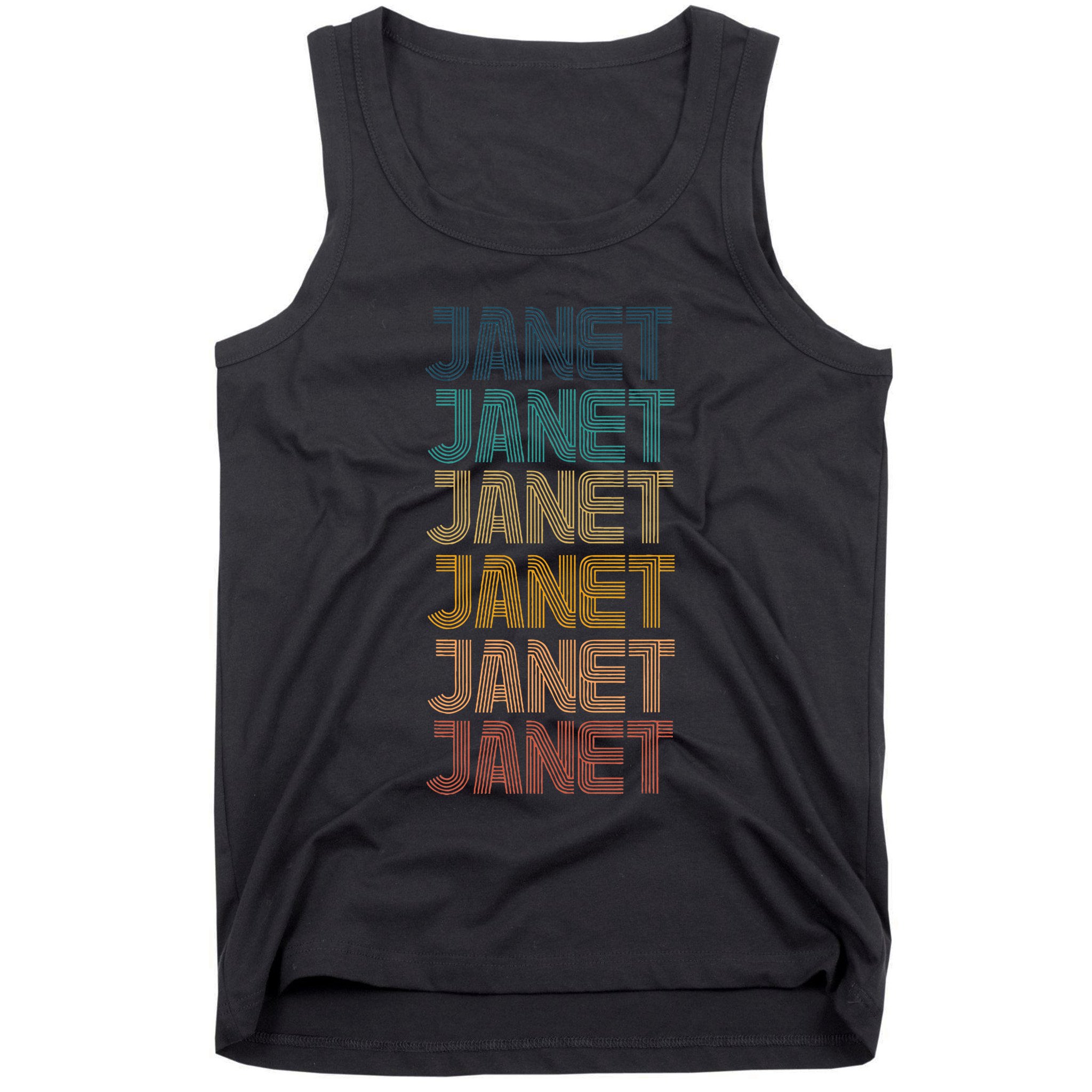 Janet Classic Name Cool 80s 90s Tank Top
