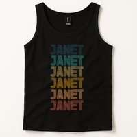 Janet Classic Name Cool 80s 90s Tank Top