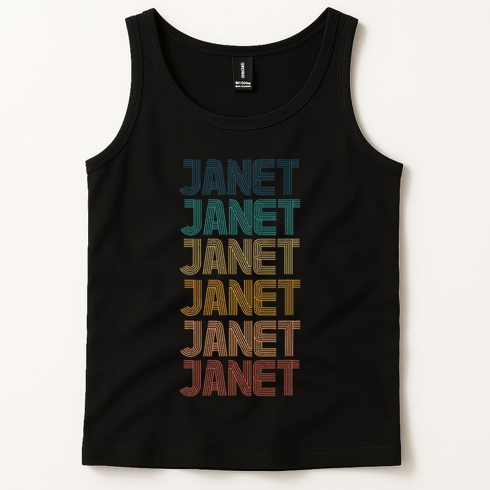 Janet Classic Name Cool 80s 90s Tank Top