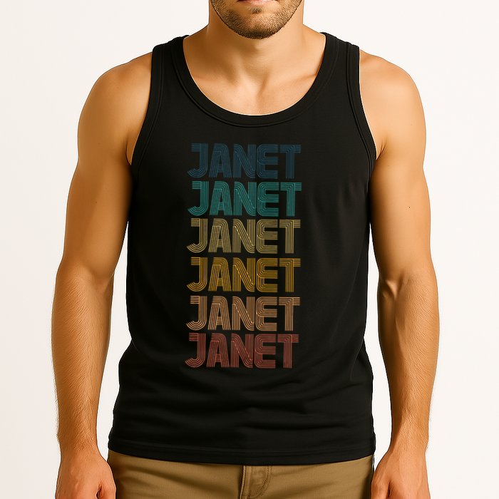 Janet Classic Name Cool 80s 90s Tank Top